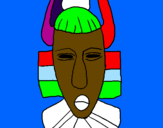 Desenho Máscara africana pintado por iuri
