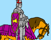 Desenho Cavaleiro a cavalo pintado por pedro antonio