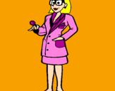 Desenho Doutora com óculos pintado por gui