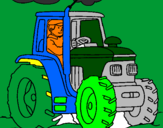 Desenho Tractor em funcionamento pintado por bruno 