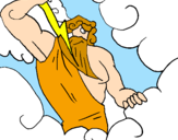 Desenho Zeus pintado por thales