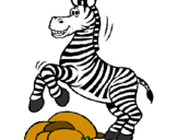 Desenho Zebra a saltar pedras pintado por ZEBRINHA
