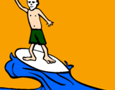 Desenho Surfe pintado por pedro