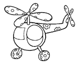 Desenho Helicoptero enfeitado pintado por A