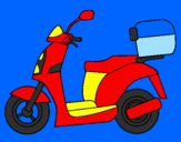 Desenho Ciclomotor pintado por gabriela