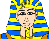 Desenho Tutankamon pintado por ssa