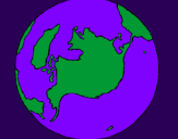 Desenho Planeta terra pintado por ygor cezar