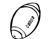 Desenho Bola de futebol americano pintado por lika