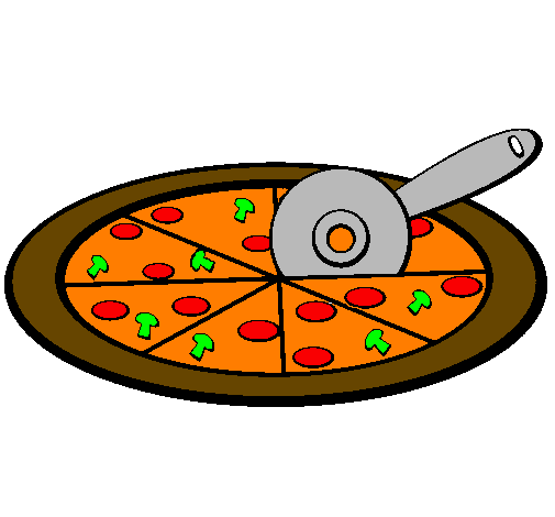 Desenho Pizza pintado por maly libório