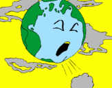 Desenho Terra doente pintado por margaria1