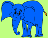 Desenho Elefante feliz pintado por linda