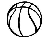 Desenho Bola de basquete pintado por lika