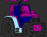 Desenho Tractor em funcionamento pintado por Miguel