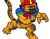 Desenho Jogador tigre pintado por anticule