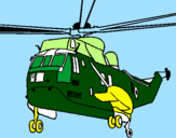 Desenho Helicoptero de resgate pintado por lucas
