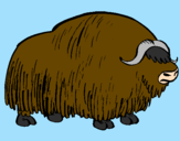 Desenho Bisonte  pintado por boi