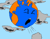 Desenho Terra doente pintado por amelie