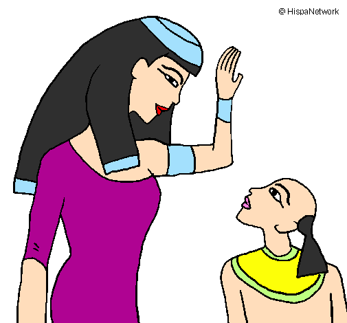 Mãe e filho egipcios