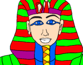 Desenho Tutankamon pintado por GIOVANA