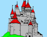 Desenho Castelo medieval pintado por edurdo