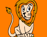 Desenho Leão pintado por juan