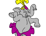Desenho Elefante a dançar pintado por Jocilene