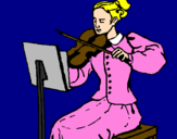 Desenho Dama violinista pintado por ererr