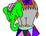 Desenho Elefante a actuar pintado por sabrina