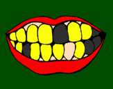 Desenho Boca e dentes pintado por André4