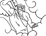 Desenho Zeus pintado por André