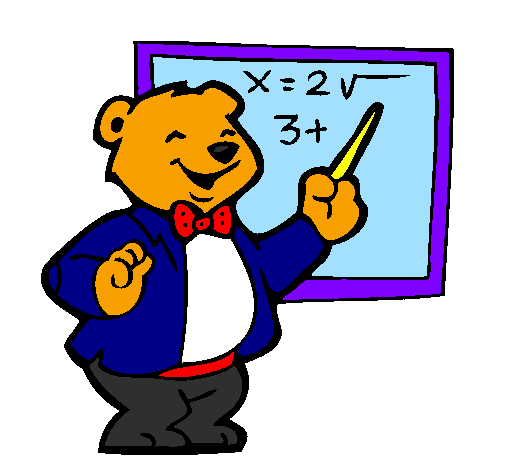 Desenho Professor urso pintado por eduarda