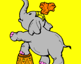 Desenho Elefante pintado por lima