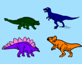 Desenho Dinossauros de terra pintado por ze ricardo