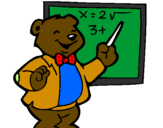 Desenho Professor urso pintado por Rafis