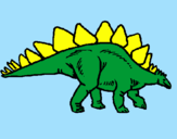 Desenho Stegossaurus pintado por guilherme a. l. nery