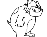 Desenho Bulldog inglês pintado por João