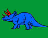 Desenho Triceratops pintado por eduardo luiz