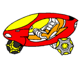 Desenho Moto espacial pintado por lailajaen