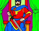 Desenho Cavaleiro rei pintado por nathalia  gabriele