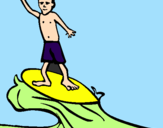 Desenho Surfe pintado por caio
