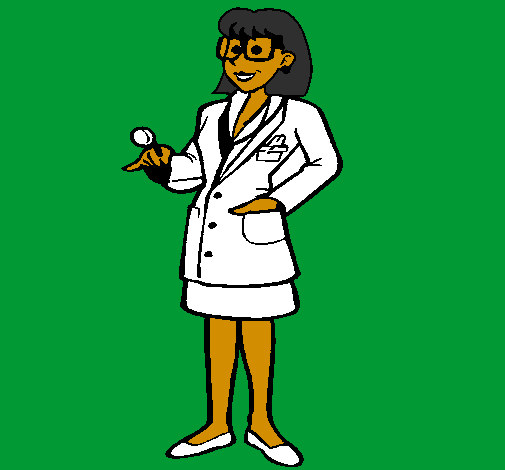 Desenho Doutora com óculos pintado por DOUTORA DO FUTURO