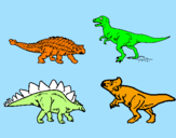 Desenho Dinossauros de terra pintado por giovanna m.