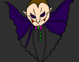 Desenho Vampiro aterrorizador pintado por cos