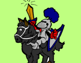 Desenho Cavaleiro a alçar a espada pintado por NADIM45