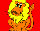 Desenho Leão pintado por ygor cezar