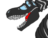 Desenho Esqueleto tiranossauro rex pintado por danny_boy