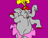 Desenho Elefante a dançar pintado por lu