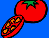 Desenho Tomate pintado por Elisangela