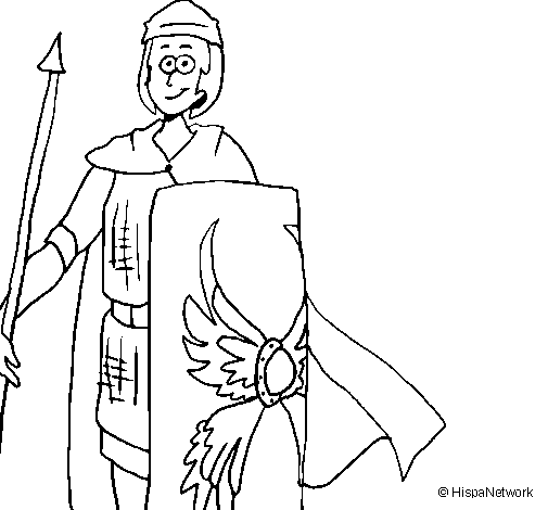 Desenho Soldado romano II pintado por aaa