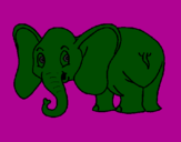 Desenho Elefante pequeno pintado por gummy